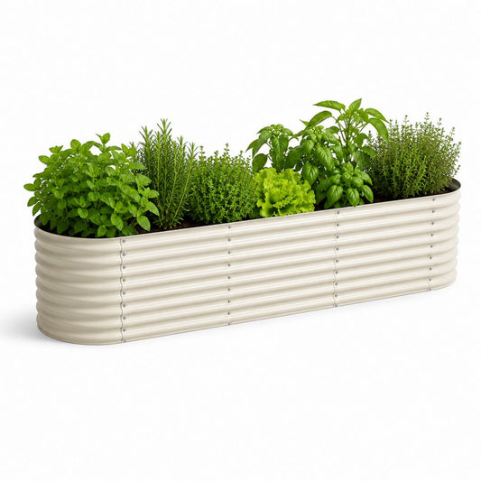 Ferme rectangulaire en acier ivoire 180 × 60 × 60 cm